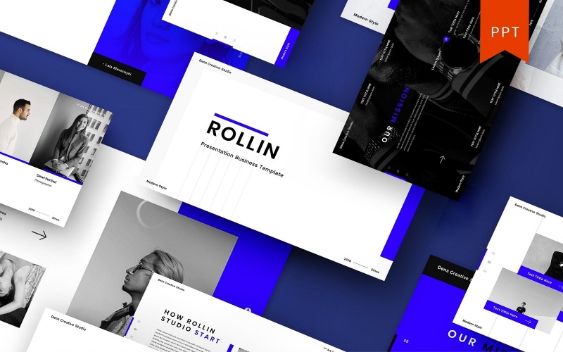 Rollin - Modelo de PowerPoint de Negócios Criativos