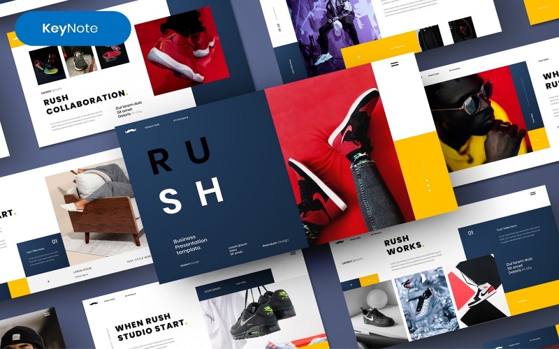 Rush — шаблон бизнес-презентации