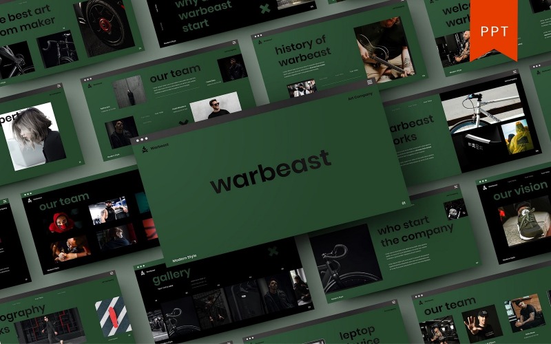 Warbeast – бізнес шаблон PowerPoint