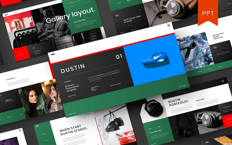 Dustin – PowerPoint-mall för företag