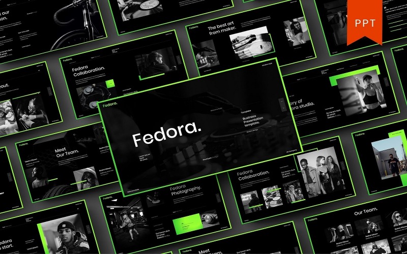 Fedora - Modèle d'entreprise PowerPoint