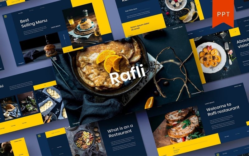 Rafli - Modelo de PowerPoint de Negócios de Alimentos