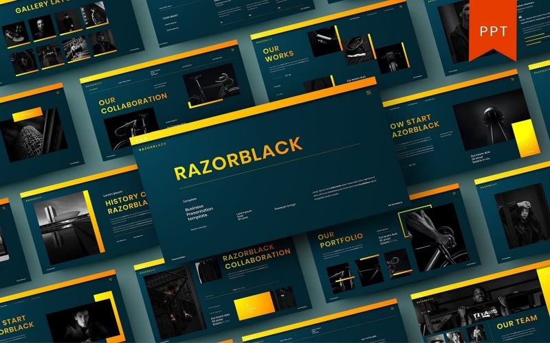 Razorblack – Modèle PowerPoint d'entreprise