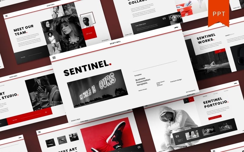 Sentinel – бізнес шаблон PowerPoint