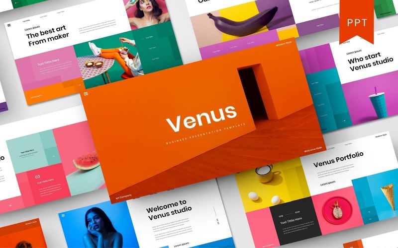 Venus - Plantilla de PowerPoint de negocios