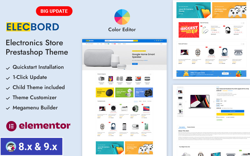 Elecbord - Mega Electronics Store Prestashop 响应式主题