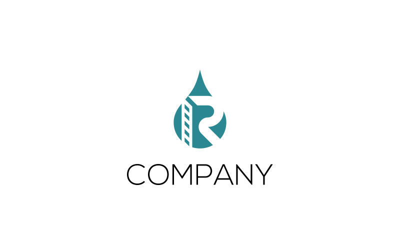 Logo de l'huile R | Lettre R Logo d'huile