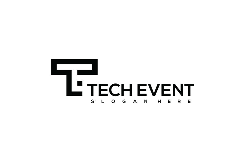 Tech Event-logo | Letter TE-logo