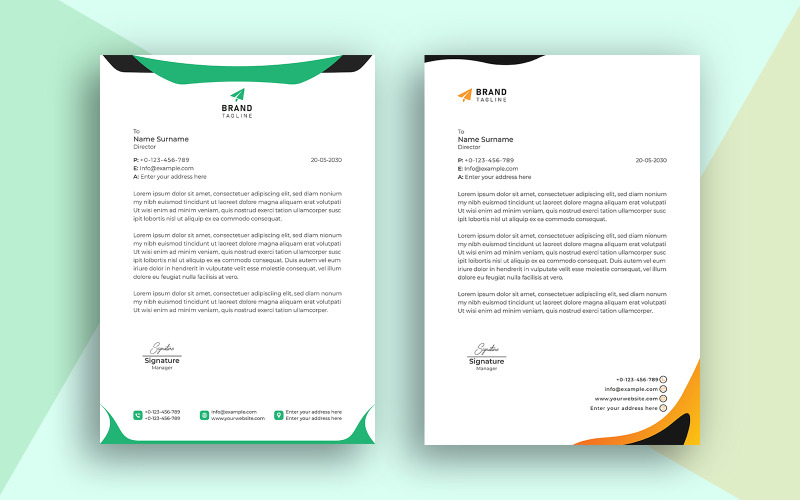 Kreatív Marketing Ügynökség üzleti levélpapír tervezősablon