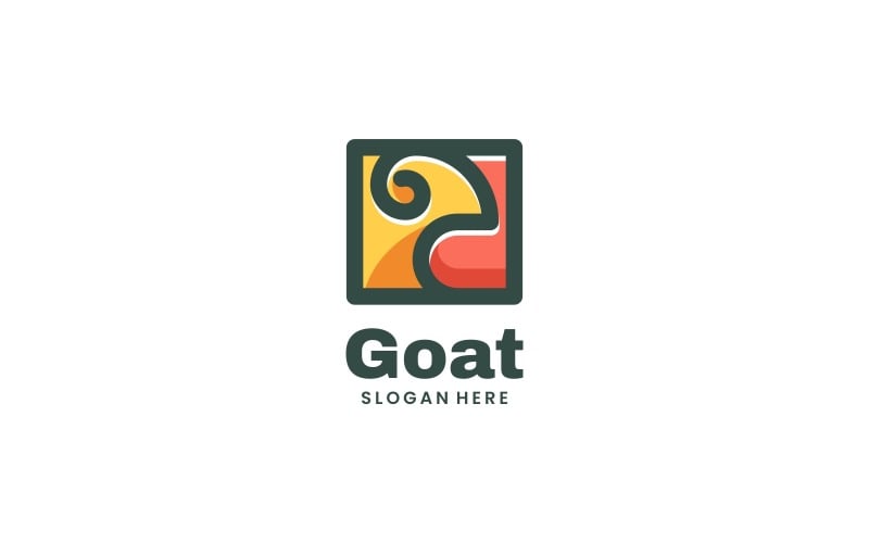 Diseño de logotipo de mascota simple de cabra