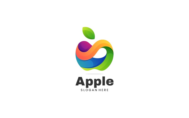 Logo colorato sfumato di mela