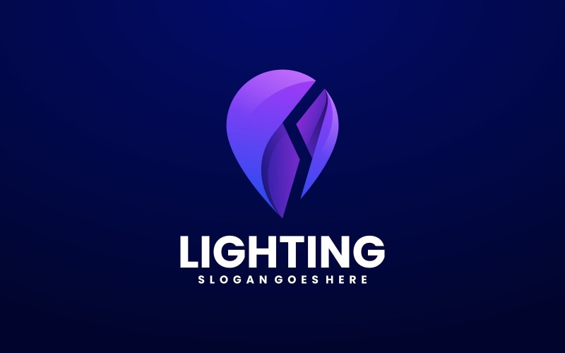Logo-stijl met bliksemverloop