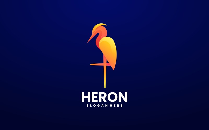 Логотип Vector Heron Gradient Color