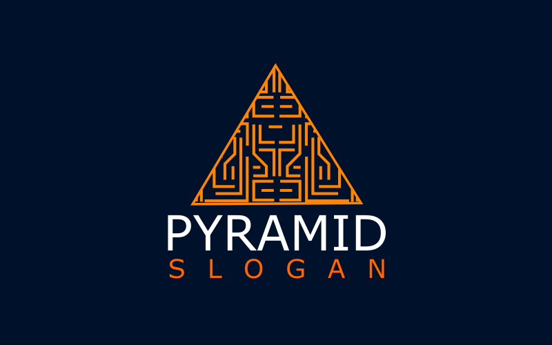Пирамида Символический Шаблон Логотипа Индивидуального Дизайна