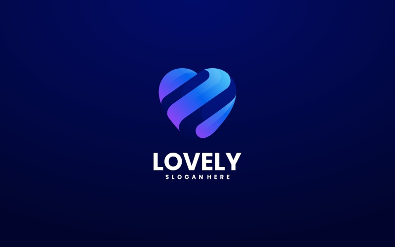 Śliczny szablon logo w kolorze gradientu