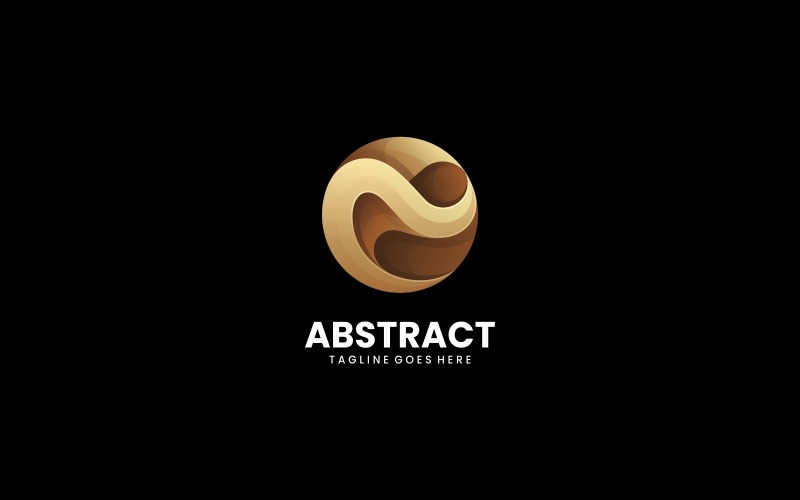 Stile logo sfumato oro astratto