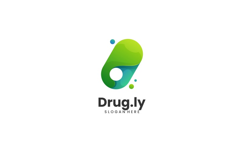 Design del logo con gradiente di droga