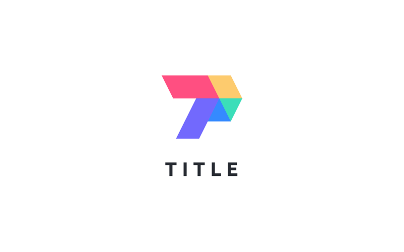Logo moderno minimal Elemental P Fintech Tech