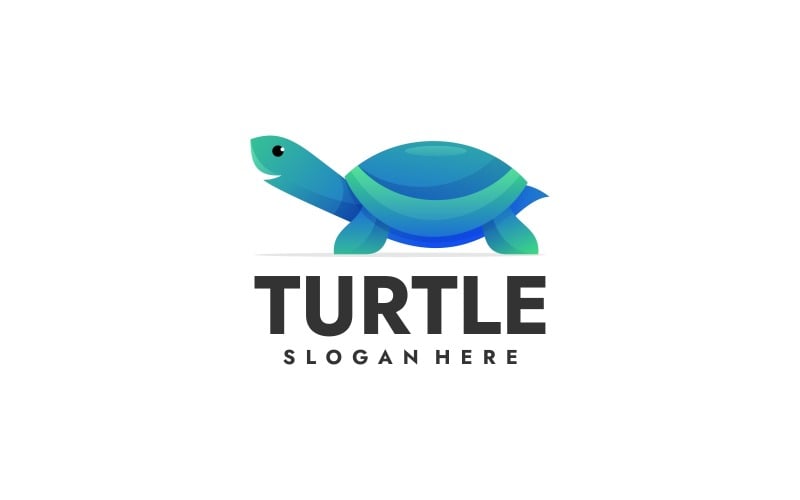 Turtle Color Gradient Logo #247275 - Templatemonster