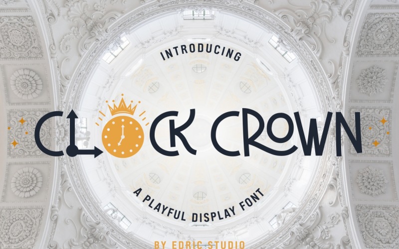 Clock Crown Dekorative Schriftart