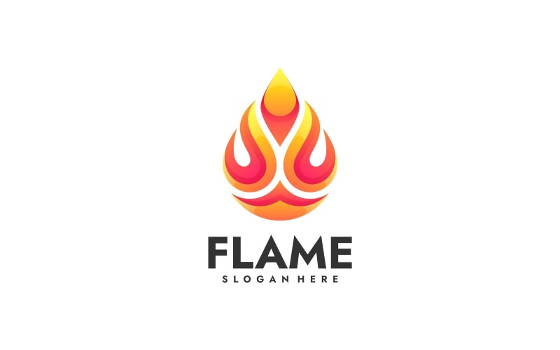 Logo-Vorlage mit Vektor-Flammenverlauf