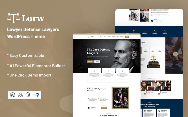 Lorw - Försvarsadvokater och juridik WordPress-tema