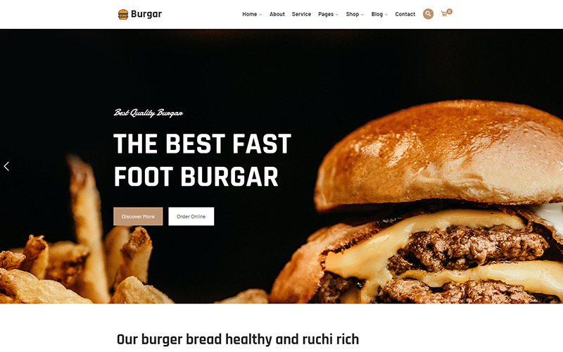 Burgar - Fast Food Burger WordPress Teması