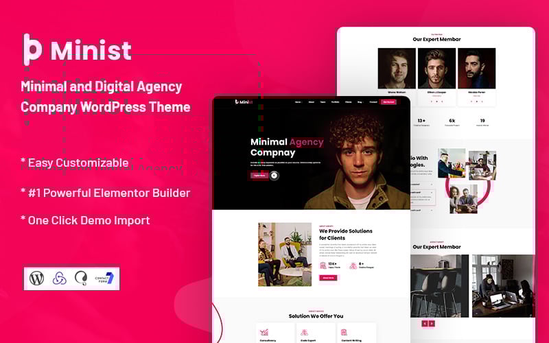 Minist - Minimal ve Dijital Ajans Şirketi WordPress Teması