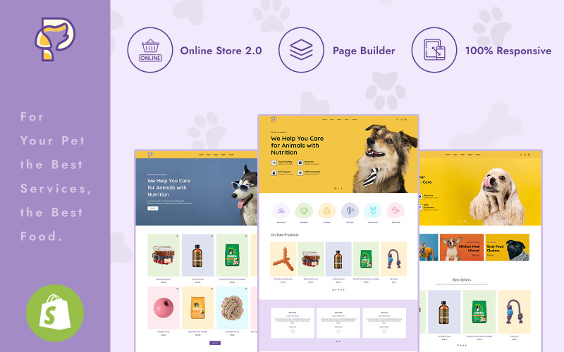 Petshoppe — motyw Shopify dla sklepu zoologicznego