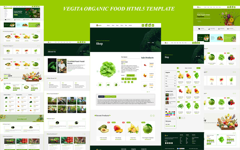 Plantilla Html5 de alimentos orgánicos de Vegeta