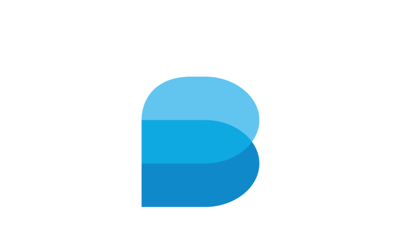 Genialny - szablon logo wektor litery B