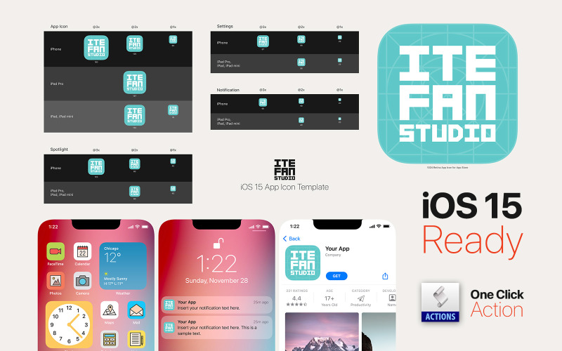 iOS 15-App-Icon-Vorlagen-Kit