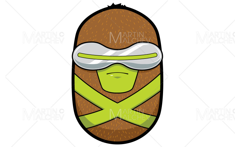 Kiwi superhjälte maskot vektorillustration