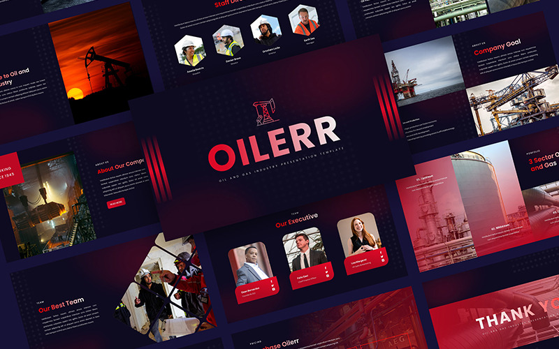 Oilerr-Нафтова і газова промисловість Презентація Шаблон PowerPoint