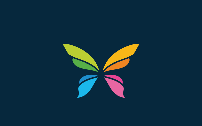 Pillangó színek logó sablon