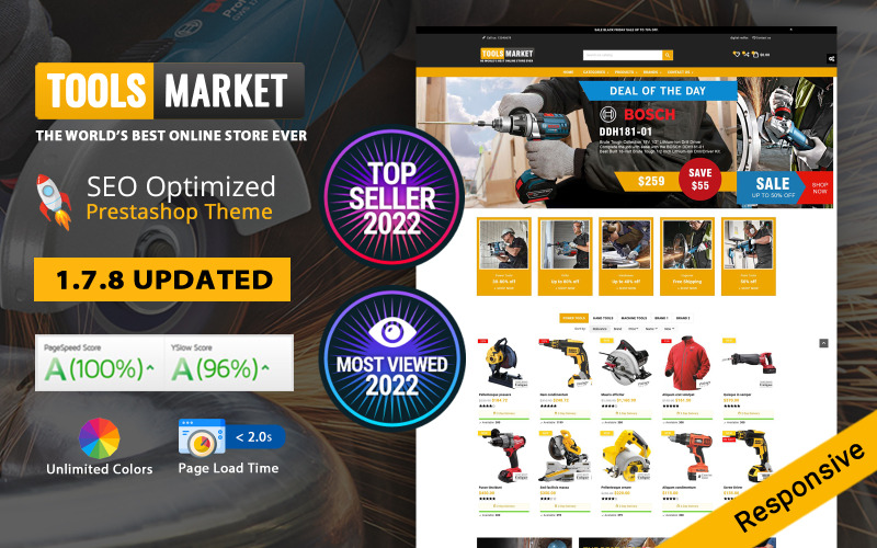 Tools Market Store - Tema Prestashop Multipropósito Electrónica