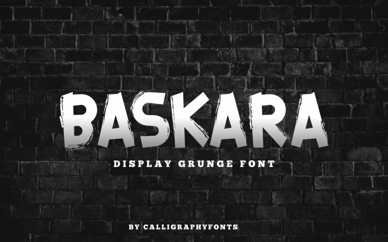 Baskara Display-Grunge-Schriftart