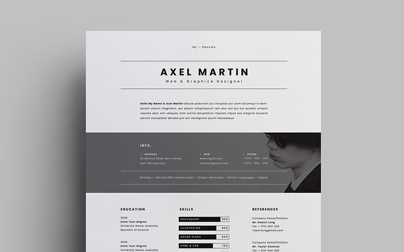 Clean & Minimal CV Template