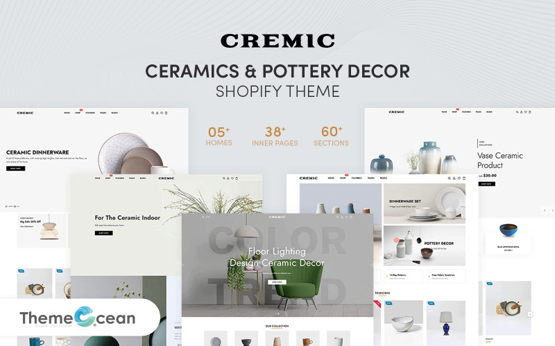 Cremic - Keramik och keramikdekor Responsivt Shopify-tema