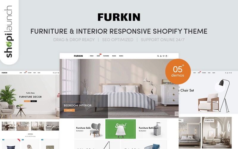 Furkin - Möbler & Inredning Responsivt Shopify-tema