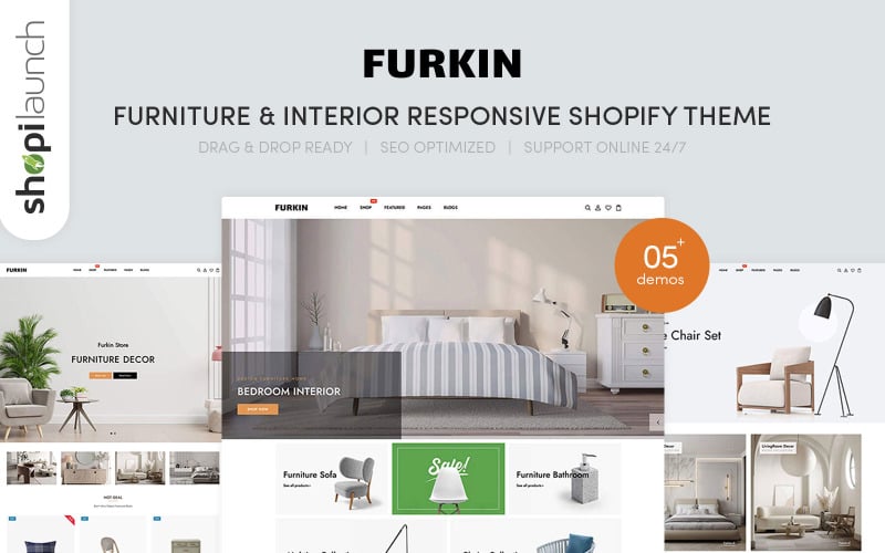 Furkin - Tema Shopify reattivo per mobili e interni