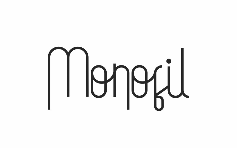Monofil Monoline odręczna czcionka