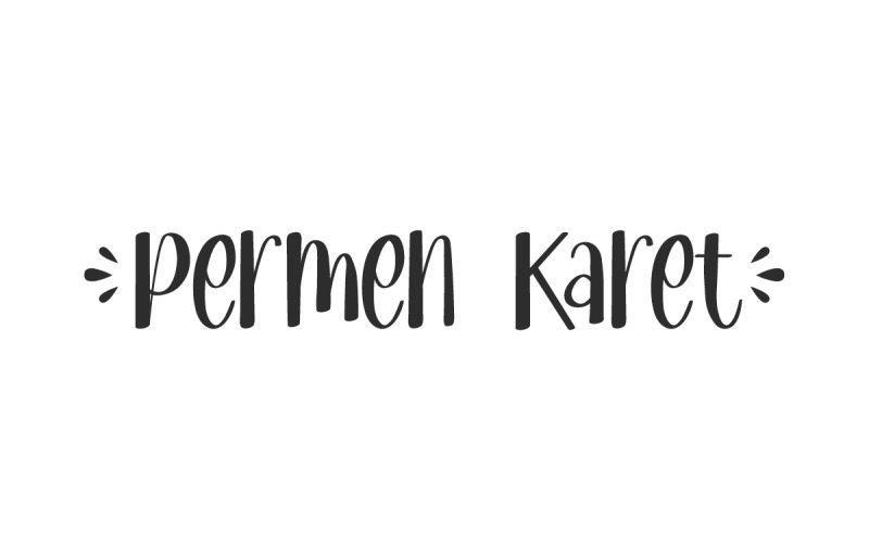Permen Karet 简单画笔字体