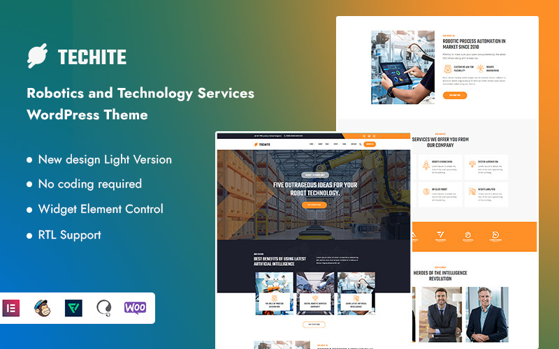 Techite - 机器人和技术服务 WordPress 主题