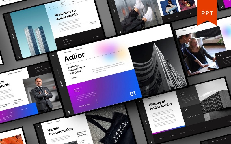 Adlier – šablona Business PowerPoint