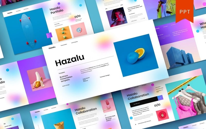 Hazalu - Modelo de PowerPoint de Negócios