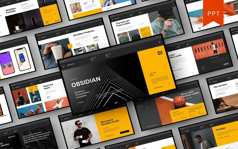 Obsidienne – Modèle PowerPoint