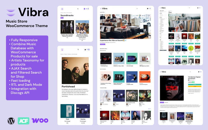 VIBRA - Müzik Mağazası WooCommerce Teması