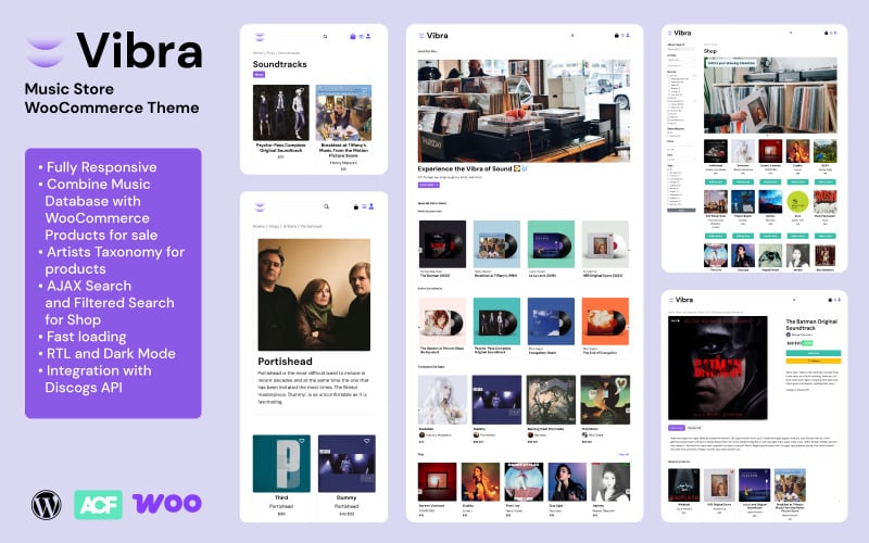 VIBRA - Тема музыкального магазина WooCommerce