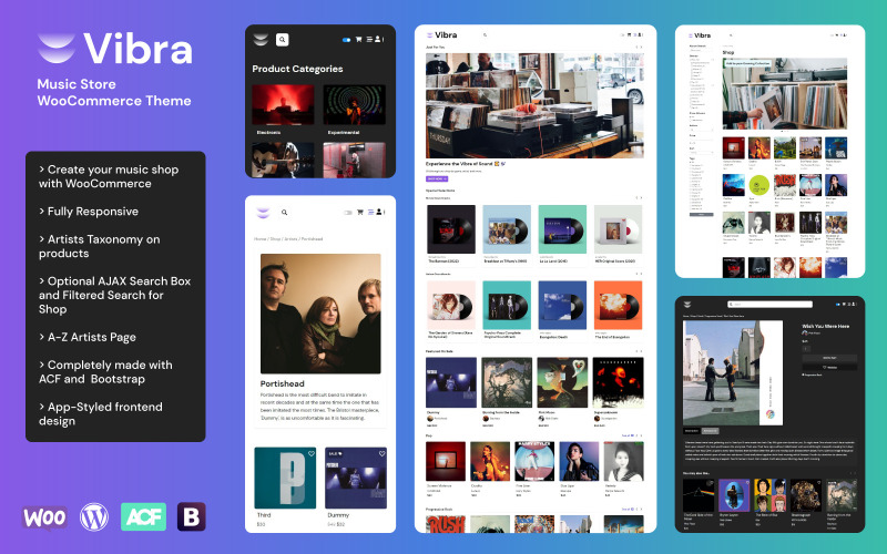 VIBRA - Tema WooCommerce del negozio di musica